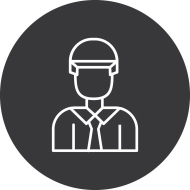 Mühendis vektör simgesi. Web ve grafik tasarımı için izole edilmiş basit illüstrasyon.