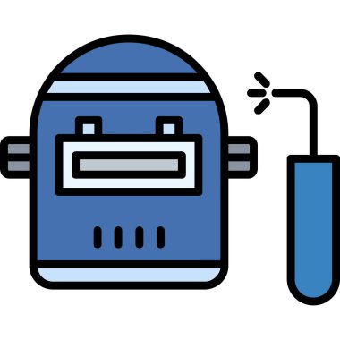 Klima simgesi renk ana hatları vektörü