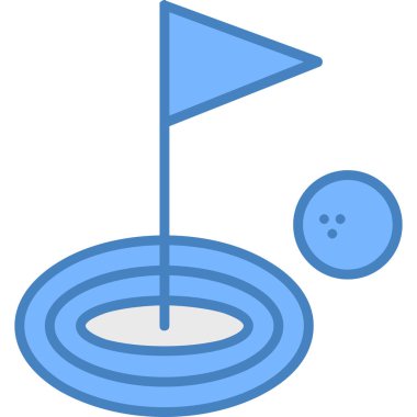 Golf topu web simgesi basit tasarım