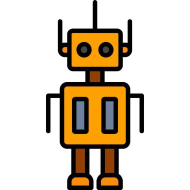 robot ikon vektör illüstrasyonu