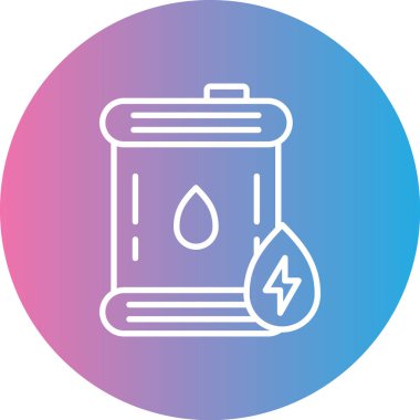 Enerji. Web simgesi basit illüstrasyon