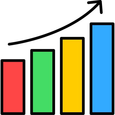 Grafik simgesi ve vektör illüstrasyonu beyaz arkaplanda izole edildi
