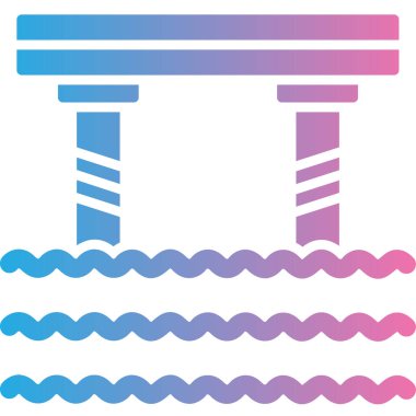 Köprü. Web simgesi basit tasarım