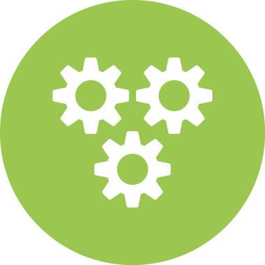 dişli düz vektör simgesi