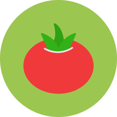 Domates. Web simgesi vektör illüstrasyonu