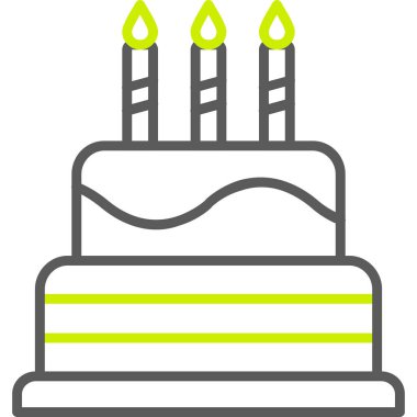 Doğum günü pastası vektör simgesi