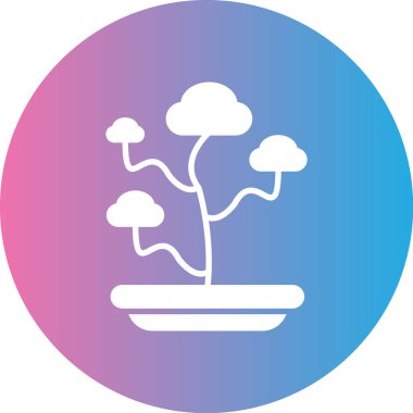 Bitki simgesinin vektör illüstrasyonu