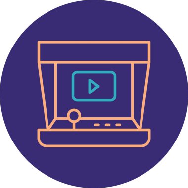 ekran simgesi çizimi olan dizüstü bilgisayar