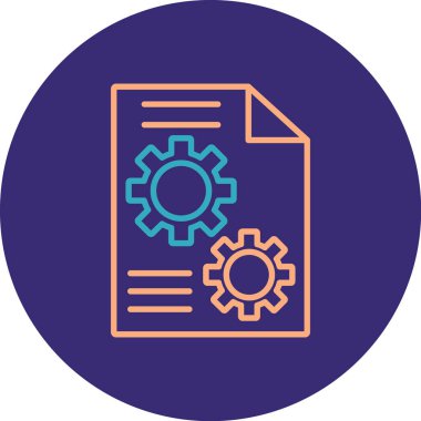 Belge simgesinin vektör illüstrasyonu