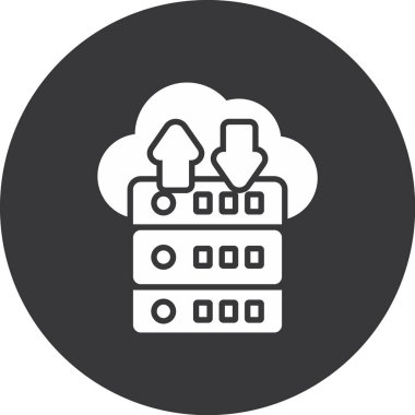 Moda biçimi izole edilmiş arkaplanda bulut veri depolama simgesi