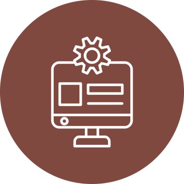 Web ayarı simgesi, vektör illüstrasyonu