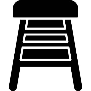 mobilya yassı simgesi, vektör illüstrasyonu