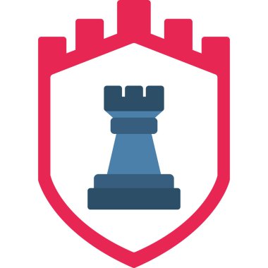 Bir kalkan simgesinin vektör illüstrasyonu