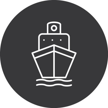 Gemi simgesi vektör illüstrasyonu