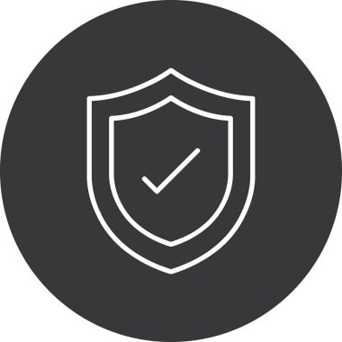 kalkan ikon vektör illüstrasyonu