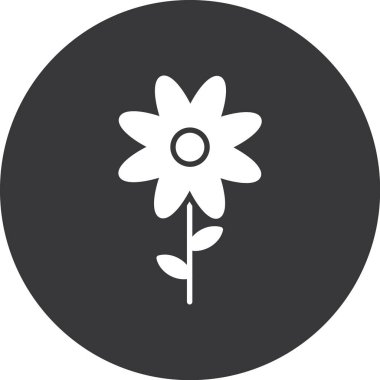 güzel çiçek sembolü vektör simgesi