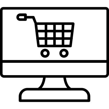 Alışveriş. Web simgesi basit illüstrasyon