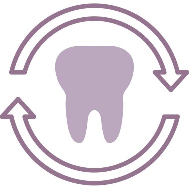 Moda biçimi izole edilmiş arkaplanda diş bakımı simgesi