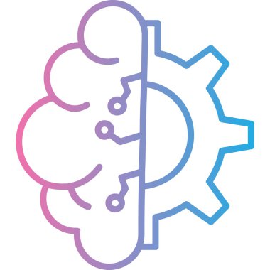 Bir beyin simgesinin vektör çizimi