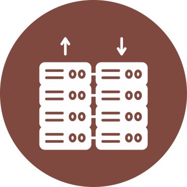 veritabanı. Web simgesi basit illüstrasyon