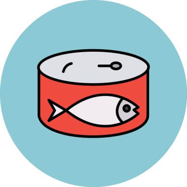 Balık. Web simgesi basit illüstrasyon