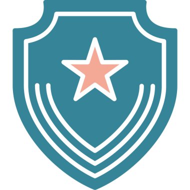 kalkan ikon vektör illüstrasyonu