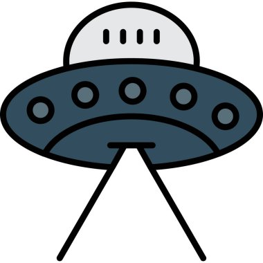 UFO vektör illüstrasyon simgesi