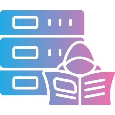 veritabanı depolama ikonu vektör çizimi