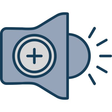 Konuşmacı. Web simgesi basit illüstrasyon