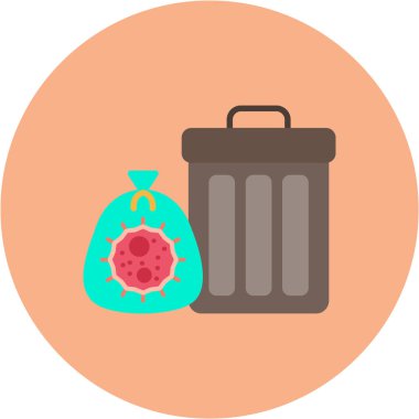 Çöp kutusu simgesi vektör illüstrasyonu