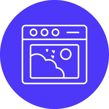 Fırın. Web simgesi basit illüstrasyon