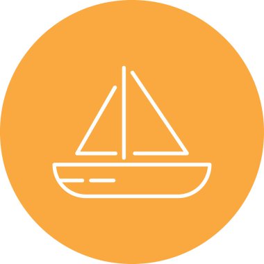 Tekne. Web simgesi basit illüstrasyon