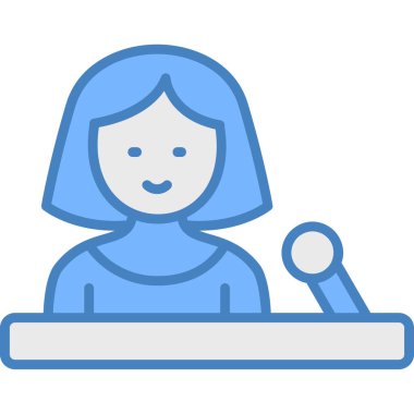 kadın simge vektör illüstrasyonu