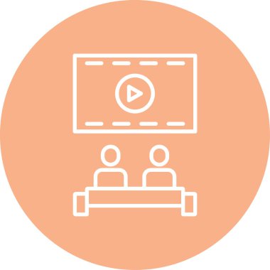 Video konferansı. Basit simge