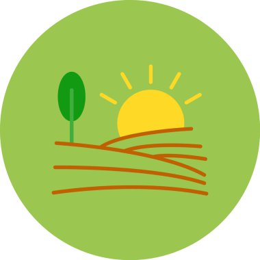 Yeşil bir bitkinin vektör illüstrasyonu