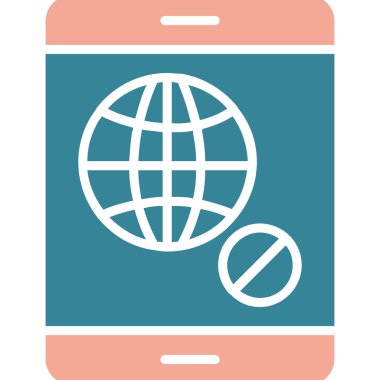 İnternet simgesi, vektör illüstrasyonu