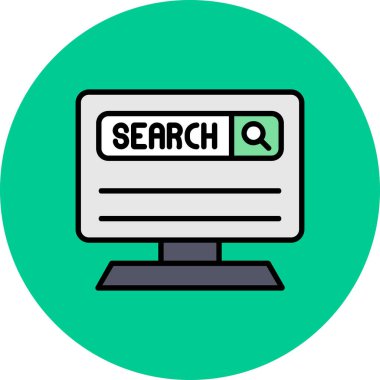 Ara. Web simgesi basit illüstrasyon