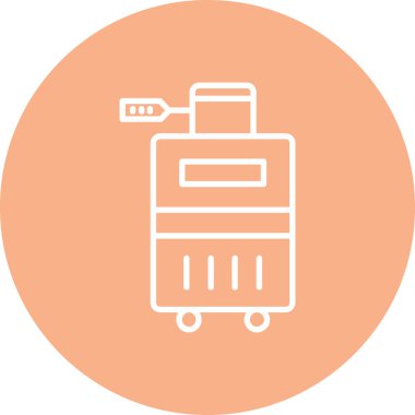 Bavul. Web simgesi basit illüstrasyon