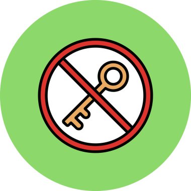 Anahtar simgesi vektör illüstrasyonu