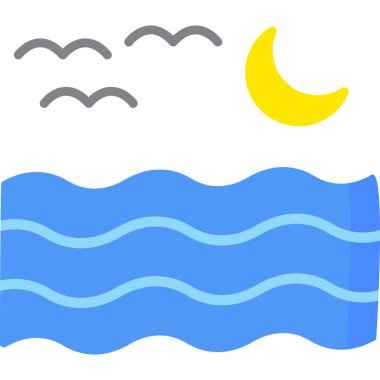 Ay ve yıldız vektör simgesi