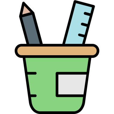 Beyaz arkaplanda kurşun kalem, illüstrasyon, vektör.