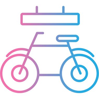 Bisiklet. Web simgesi basit illüstrasyon