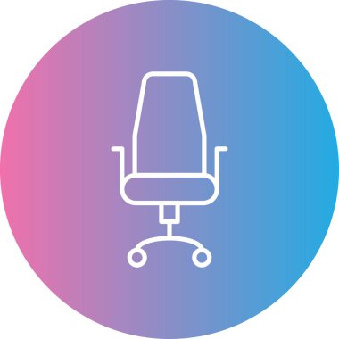 Sandalye. Web simgesi basit illüstrasyon