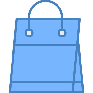 Alışveriş poşeti simgesi vektör illüstrasyon grafik tasarımı