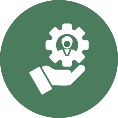 Düğme dairesi olan bir dişlinin vektör simgesi