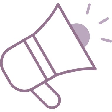 Megafon. Web simgesi basit illüstrasyon