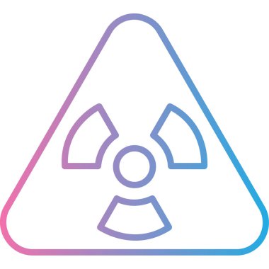 Radyasyon. Web simgesi basit illüstrasyon