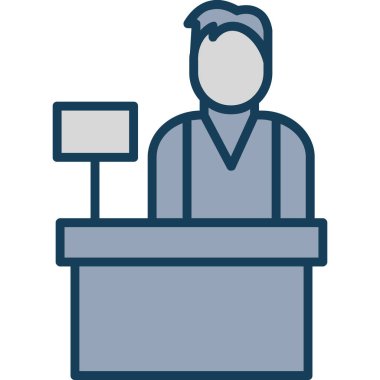 Toplantı. Web simgesi basit illüstrasyon