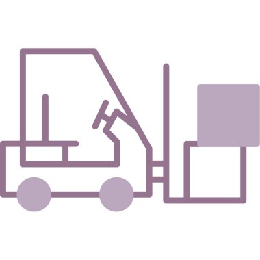 forklift simge vektör illüstrasyonu