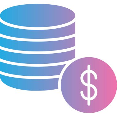 Bozuk paralar para simgesi - taslak biçimi